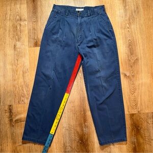 Vintage Bugle Boy Preppy Pants 32x30 Blue Trousers Workwear Skate 90s Distressed